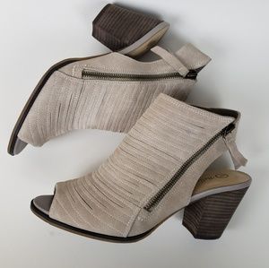 EUC Bella Vita Suede Peep toe Booties, Size 8M